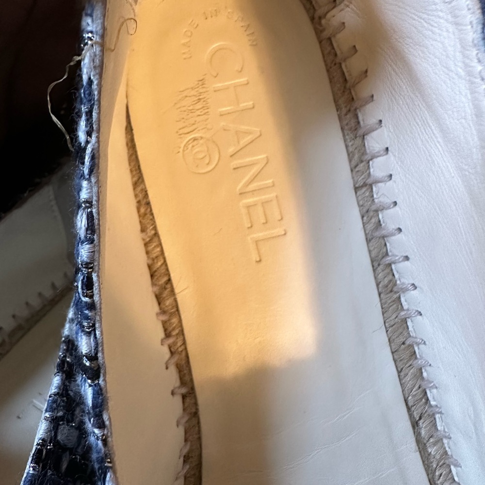 CHANEL Blue and Silver Espadrilles - Picture 8 of 8